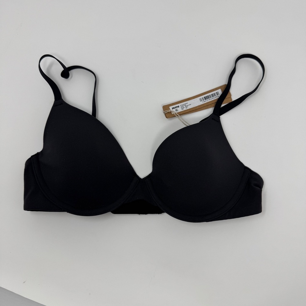 Skims T-Shirt Bra Womens 34A Onyx Black Fits Everybody Underwire BR-UWR-2294 NWT